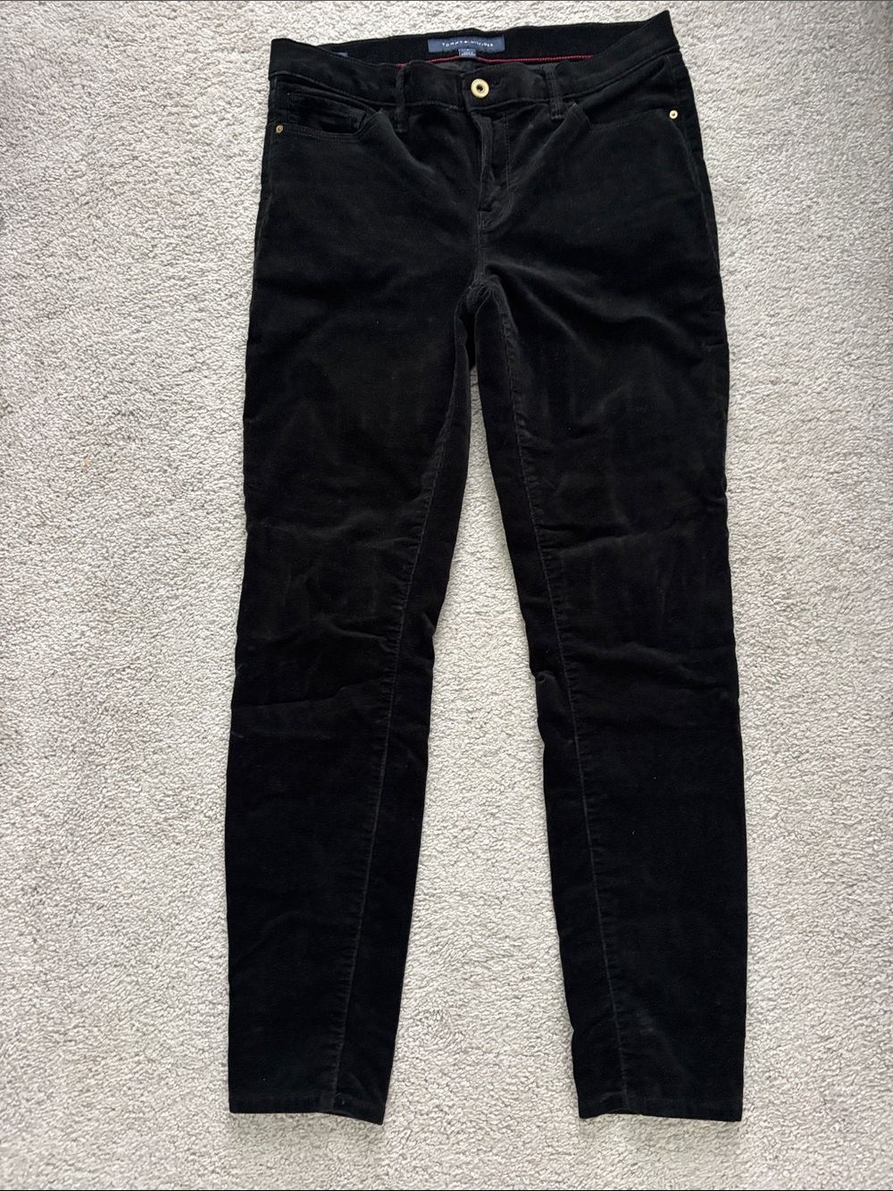 Tommy Hilfiger Women’s  Black Corduroy Slim Pants